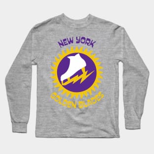 Retro Hockey - WHA - New York Golden Blades Hockey Team Seventies Long Sleeve T-Shirt